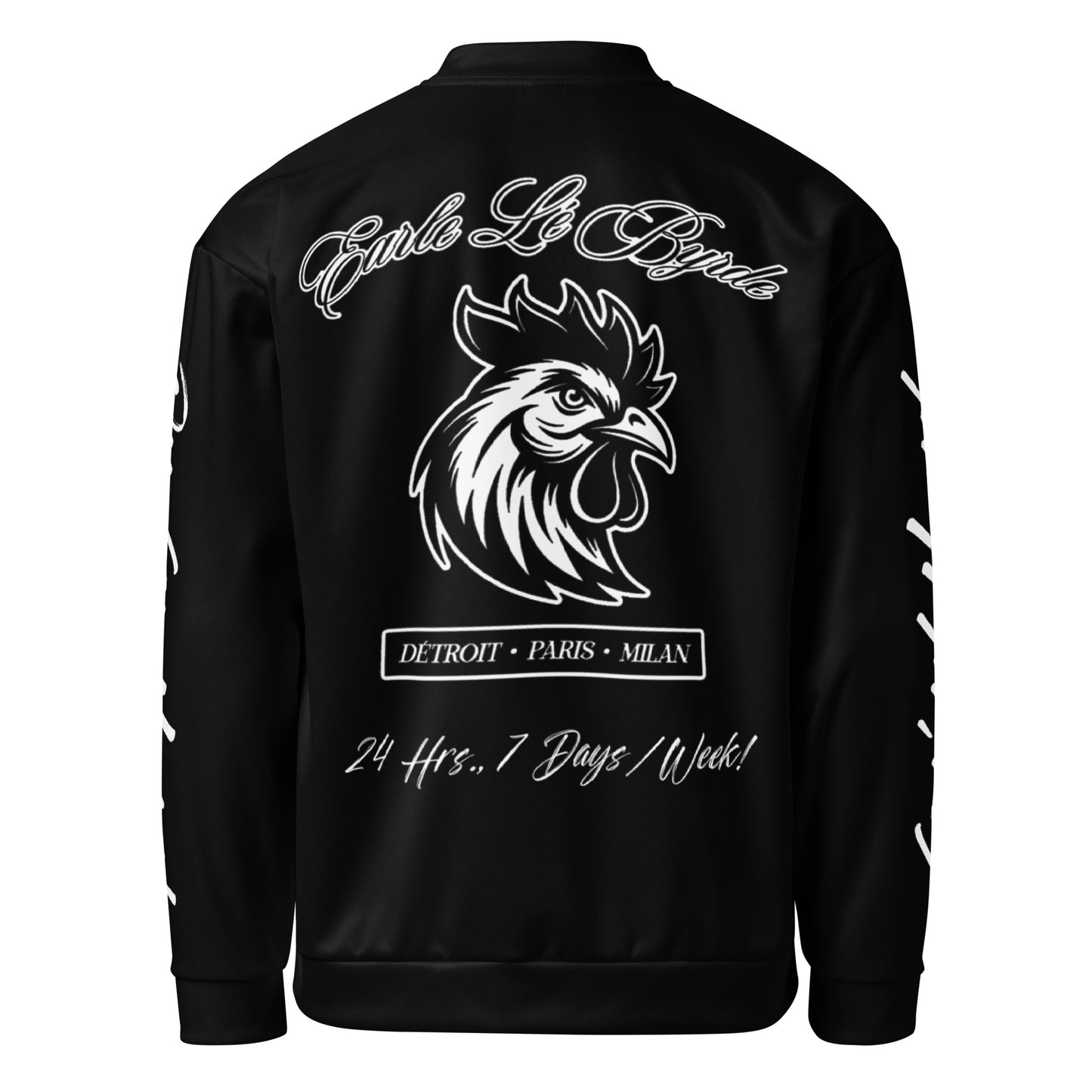 EARLE LE BYRDE "HUSTLE DON'T SLEEP!" Bomber Jacket