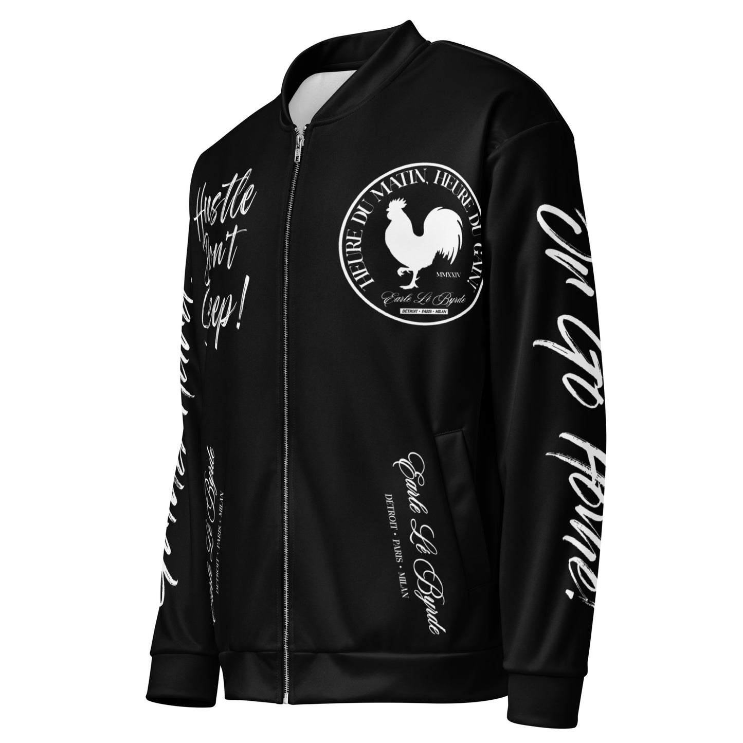 EARLE LE BYRDE "HUSTLE DON'T SLEEP!" Bomber Jacket