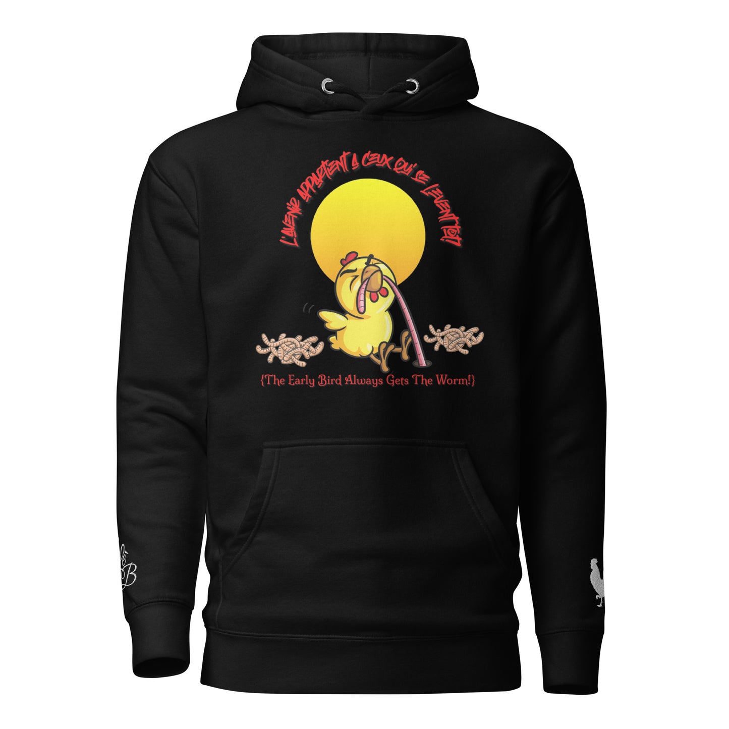 EARLE LE BYRDE "The Early Bird Gets The Worm" Fleece Pull-Over Hoodie